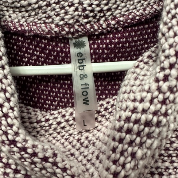 Elegant Cowl Neck Sweater - Purple - Picture 2 of 2